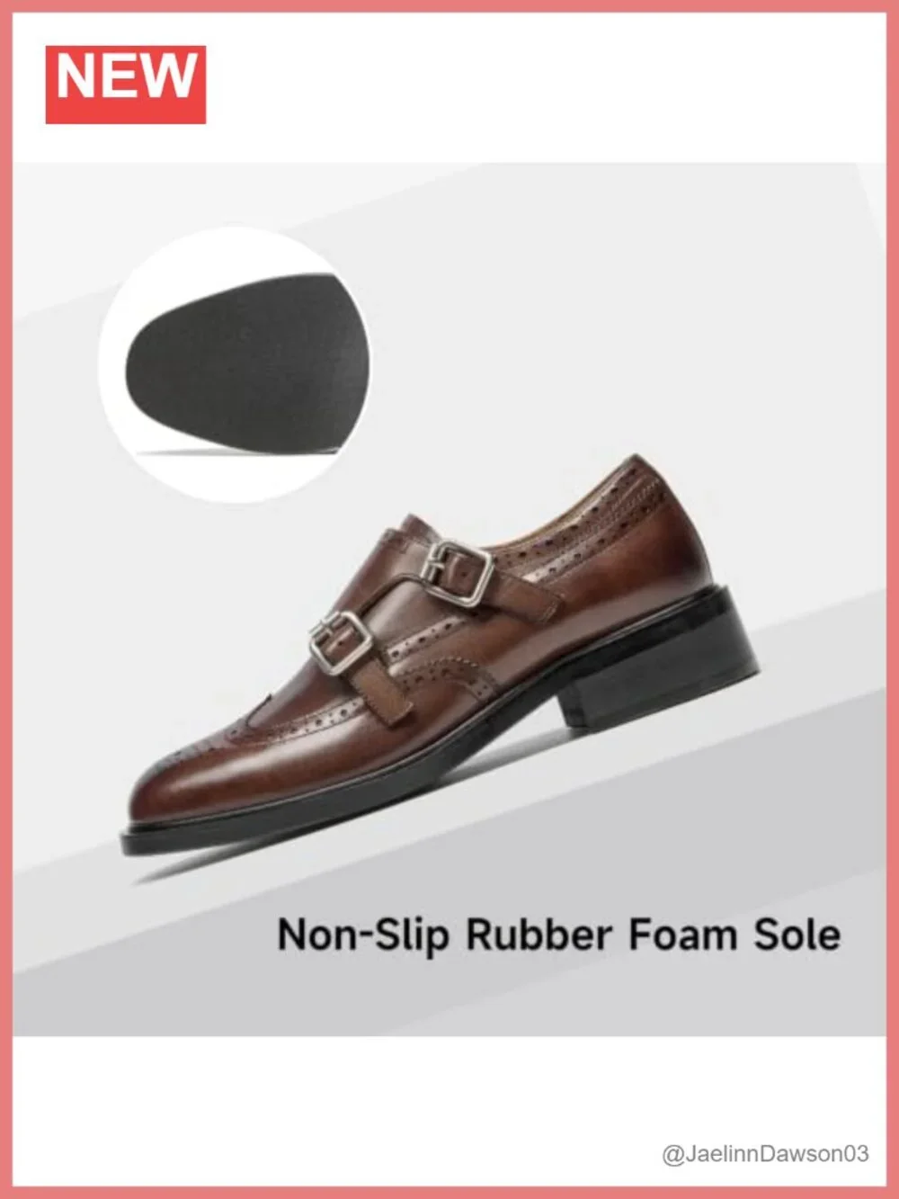 Women's Monk Strap Loafers Calfskin Leather Wingtips Dress Shoes